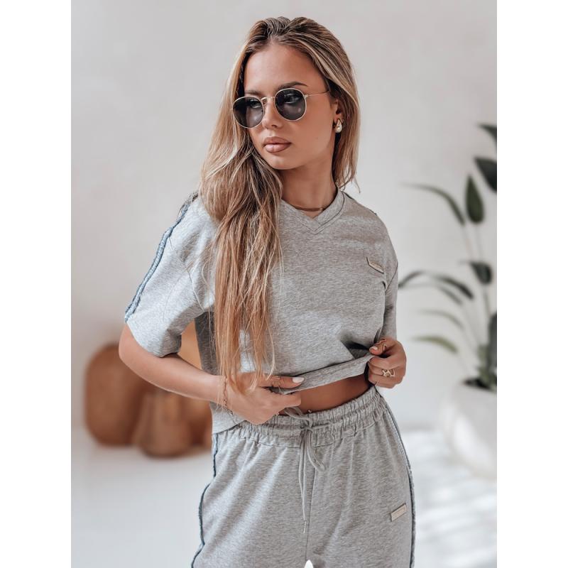 Dámská tepláková souprava nadměrné velikosti SPORT LIKE šedá