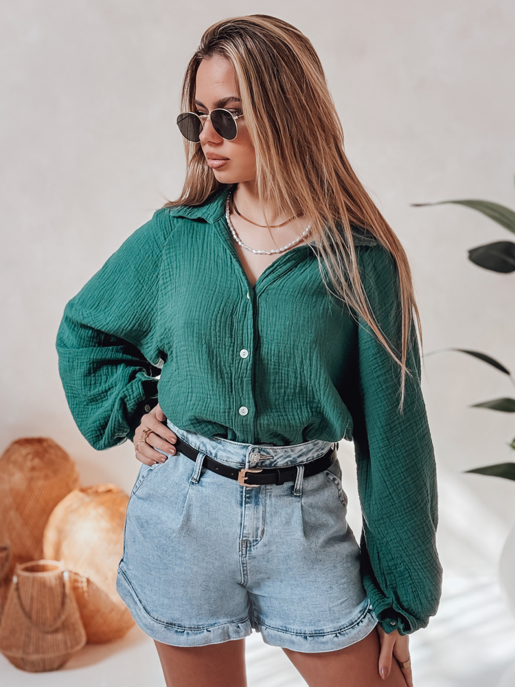 Női farmer rövidnadrág övvel SHORT LOVER kék