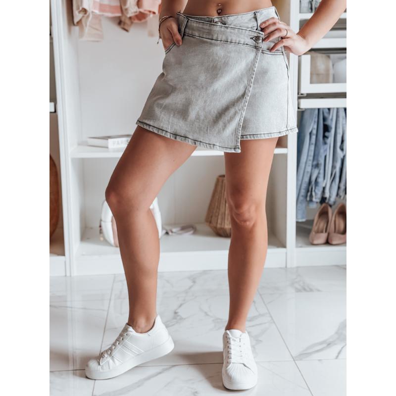 Női farmer rövidnadrág CHILL WRAP szürke
