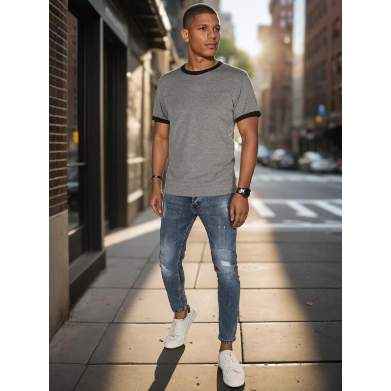 Pánské tričko basic šedé