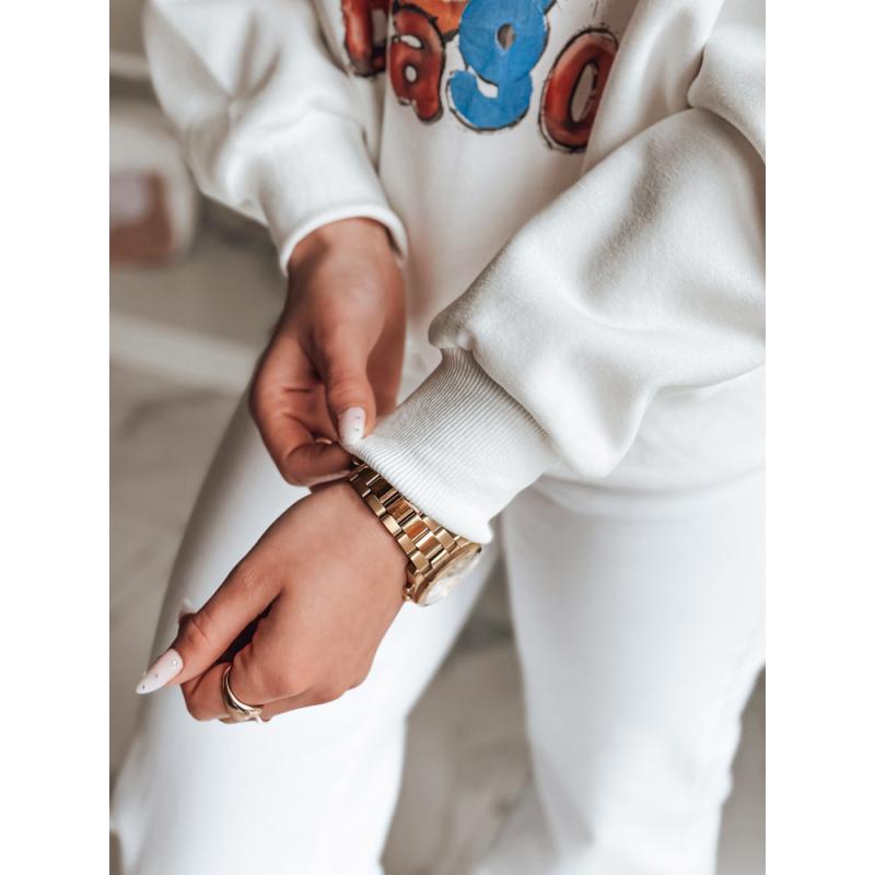 Női oversize pulóver LALA VIBE fehér