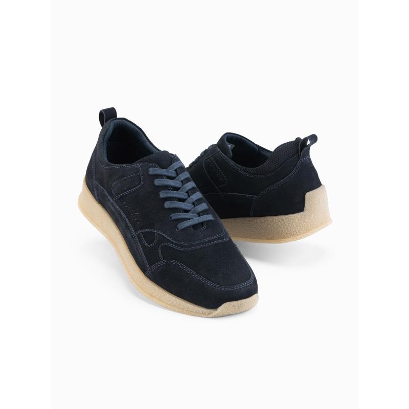 Könnyű férfi sportcipő szarvasbőrből – sötétkék V2 OM-FOSL-0205