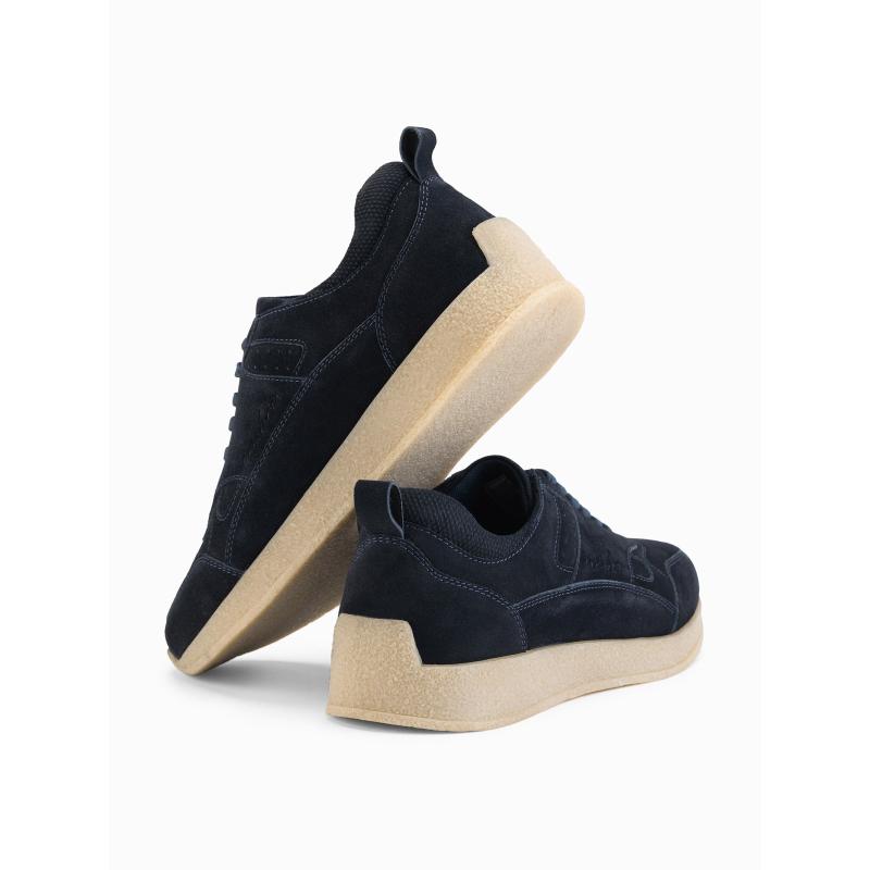 Könnyű férfi sportcipő szarvasbőrből – sötétkék V2 OM-FOSL-0205