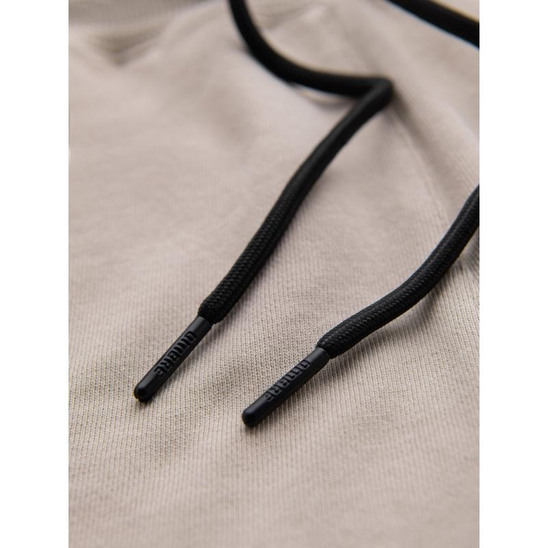 Férfi rövid pulóver nadrág széles csíkokkal - bézs V2 OM-SRSK-0182