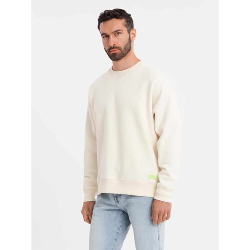 Klasszikus unisex pulóver kerek nyakkivágással - krém V2 OU-SNBC-0104