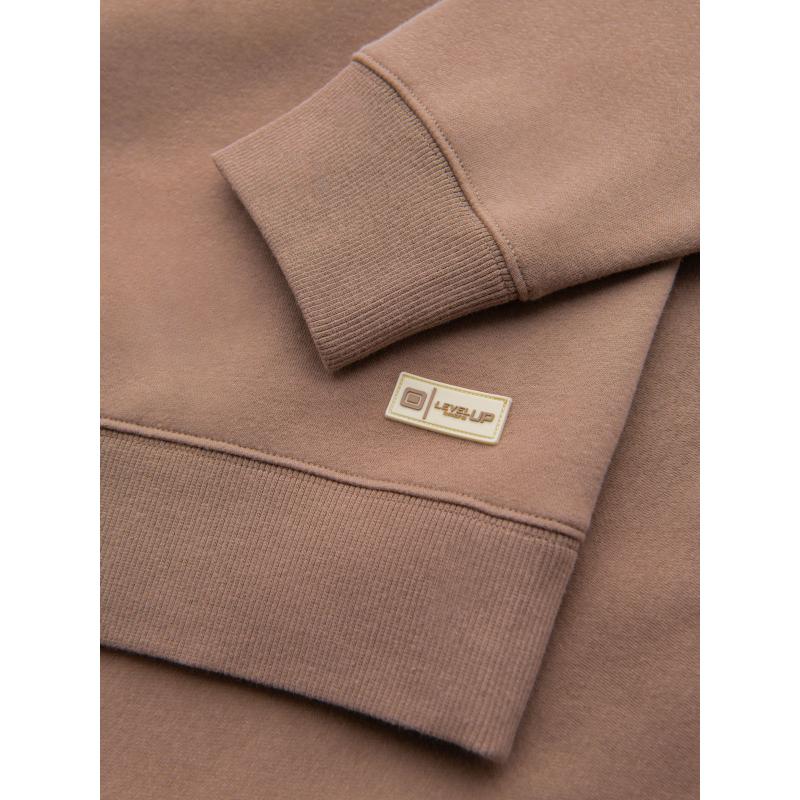 Klasická unisex mikina s kulatým výstřihem – hnědá V16 OU-SNBC-0104