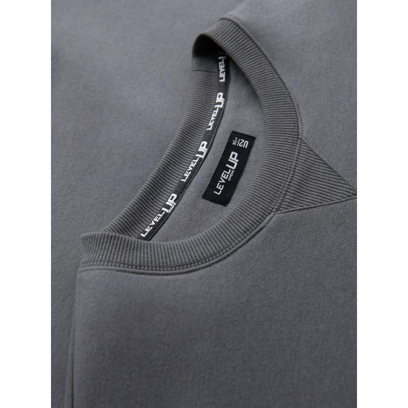 Unisexová klasická mikina s kulatým výstřihem – šedá V18 OU-SNBC-0104