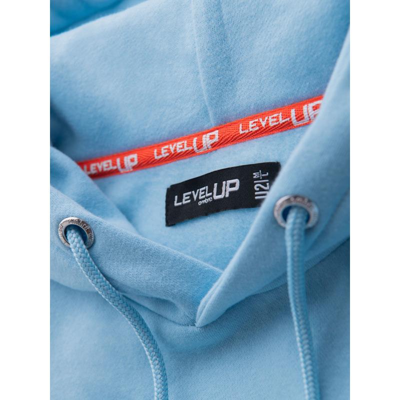 Unisexová mikina s kapucí a kapsami – modrá V8 OU-SNBC-0105