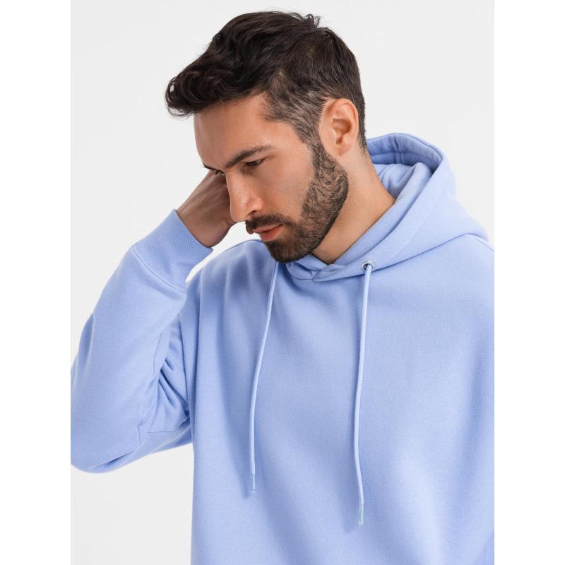 Unisex pulóver kapucnival és zsebekkel - levendula V9 OU-SNBC-0105