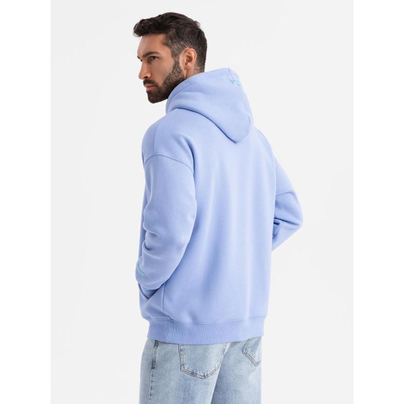 Unisex mikina s kapucňou a vreckami - levanduľová V9 OU-SNBC-0105