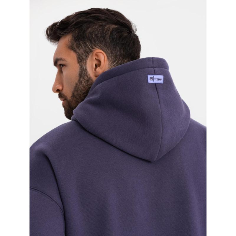 Unisex mikina s kapsami a kapucí - fialová V13 OU-SNBC-0105