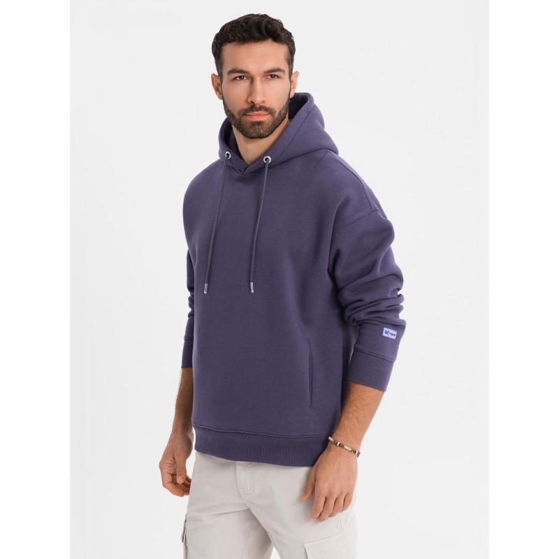 Unisex mikina s kapsami a kapucí - fialová V13 OU-SNBC-0105