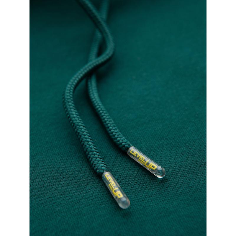 Unisex mikina s vreckami a kapucňou - tmavo zelená V17 OU-SNBC-0105