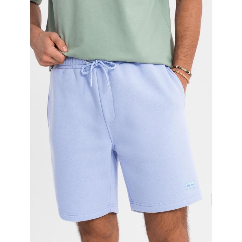 Unisex teplákové šortky so šnúrkou v páse - levanduľová V9 OU-SRBC-0101