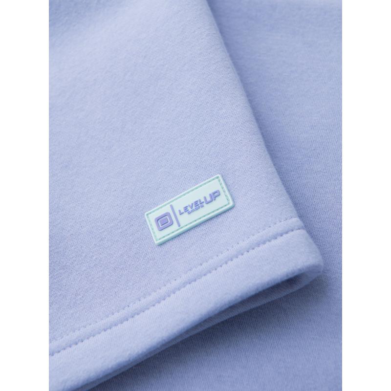 Unisex teplákové šortky so šnúrkou v páse - levanduľová V9 OU-SRBC-0101
