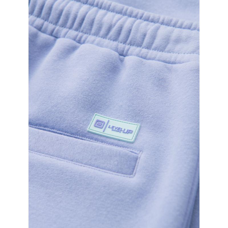Unisex teplákové šortky so šnúrkou v páse - levanduľová V9 OU-SRBC-0101