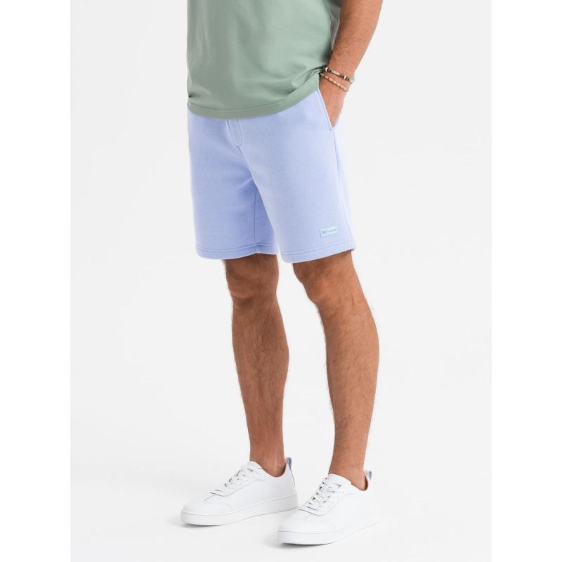 Unisex teplákové šortky so šnúrkou v páse - levanduľová V9 OU-SRBC-0101