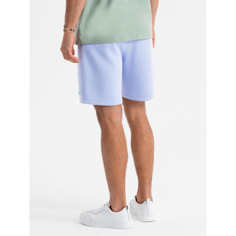 Unisex teplákové šortky so šnúrkou v páse - levanduľová V9 OU-SRBC-0101