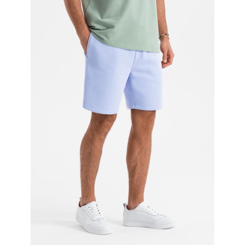 Unisex teplákové šortky so šnúrkou v páse - levanduľová V9 OU-SRBC-0101