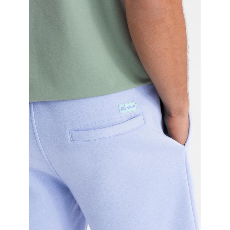 Unisex teplákové šortky so šnúrkou v páse - levanduľová V9 OU-SRBC-0101