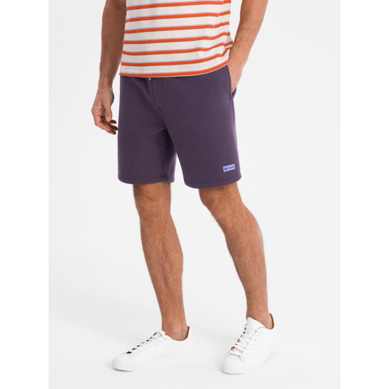 Unisex rövid nadrág húzózsinórral a derékrészen - lila V13 OU-SRBC-0101