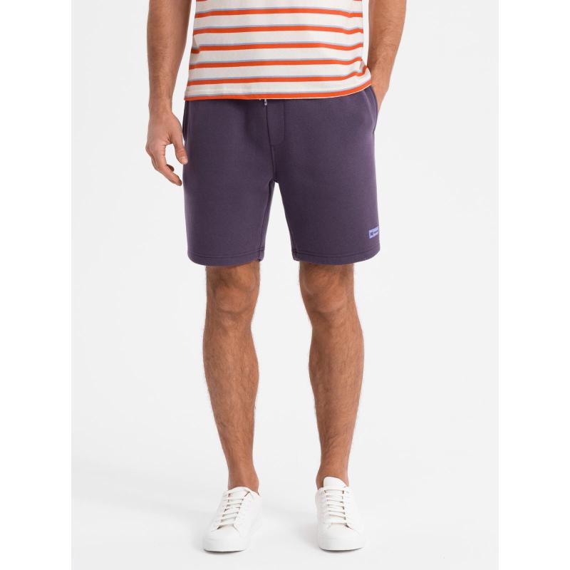Unisexové kraťasy se stahovací šňůrkou v pase – fialové V13 OU-SRBC-0101