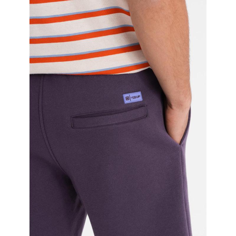 Unisexové kraťasy se stahovací šňůrkou v pase – fialové V13 OU-SRBC-0101