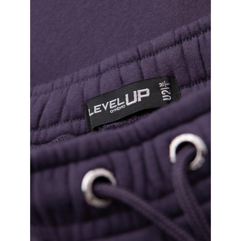 Unisexové kraťasy se stahovací šňůrkou v pase – fialové V13 OU-SRBC-0101