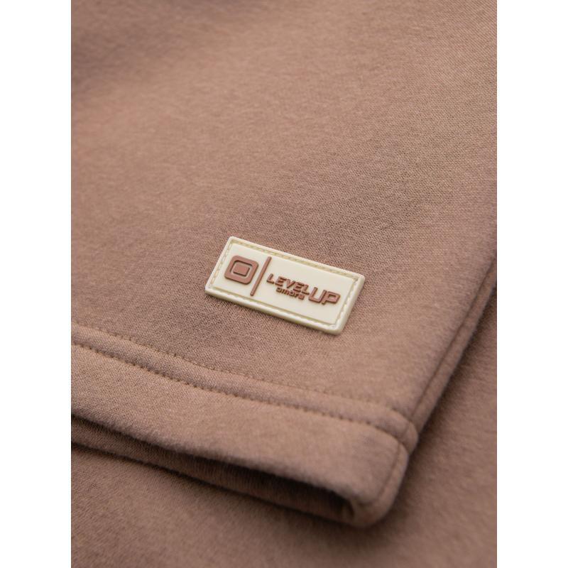 Unisex rövid nadrág húzózsinórral a derékrészen - barna V16 OU-SRBC-0101