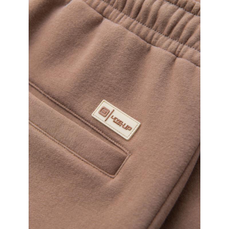 Unisex rövid nadrág húzózsinórral a derékrészen - barna V16 OU-SRBC-0101