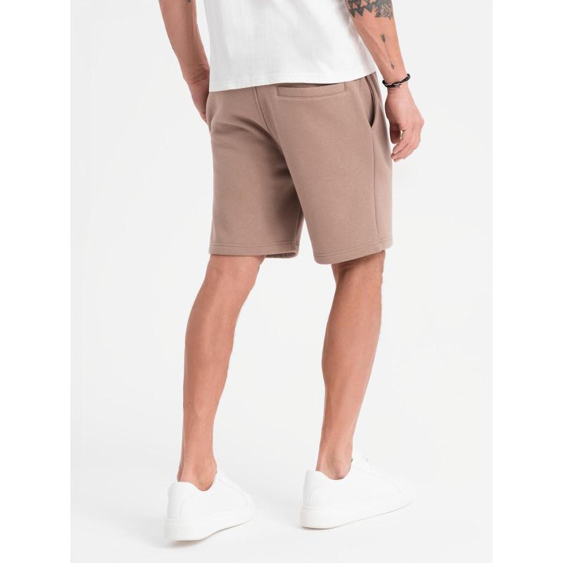 Unisex rövid nadrág húzózsinórral a derékrészen - barna V16 OU-SRBC-0101