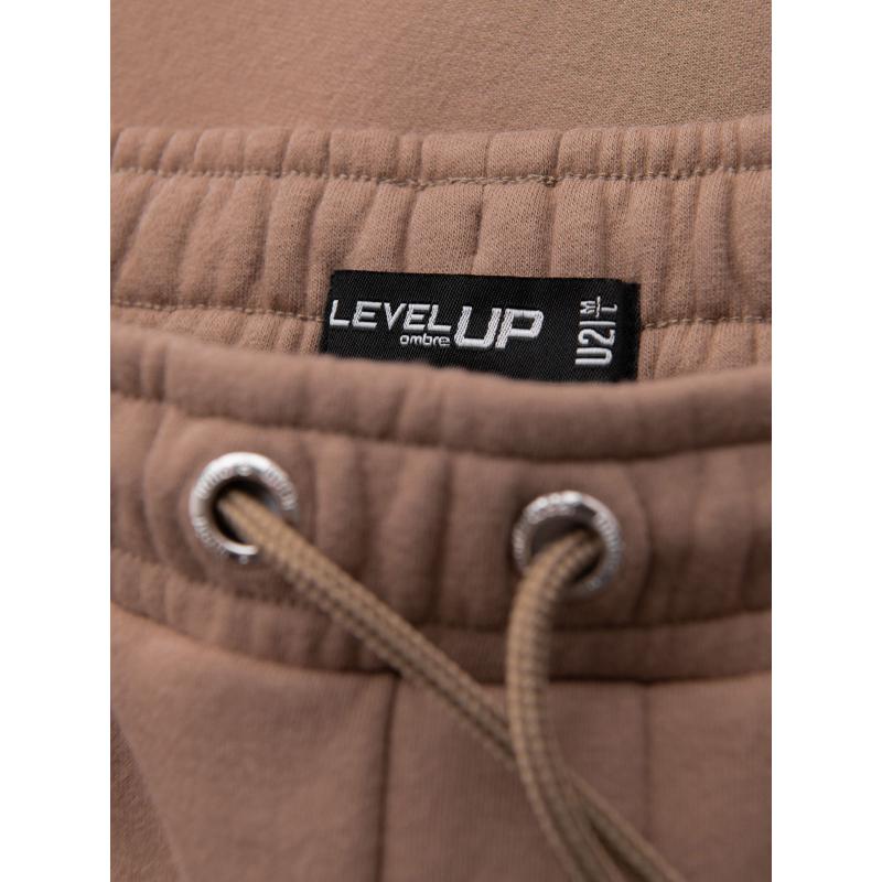 Unisex rövid nadrág húzózsinórral a derékrészen - barna V16 OU-SRBC-0101