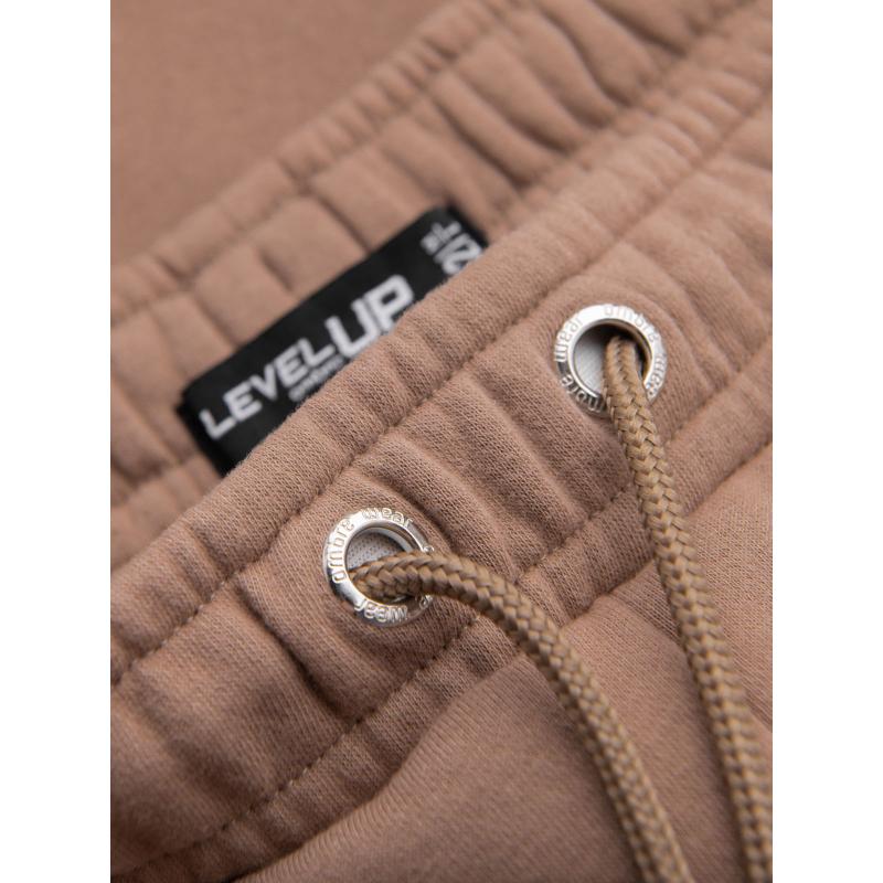 Unisex rövid nadrág húzózsinórral a derékrészen - barna V16 OU-SRBC-0101