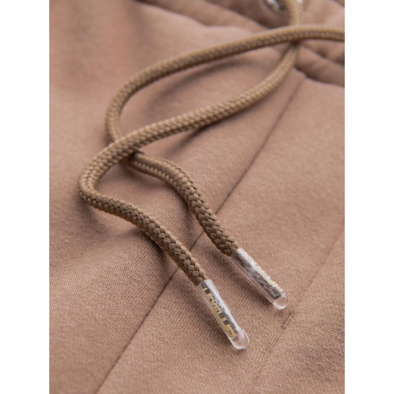 Unisex rövid nadrág húzózsinórral a derékrészen - barna V16 OU-SRBC-0101