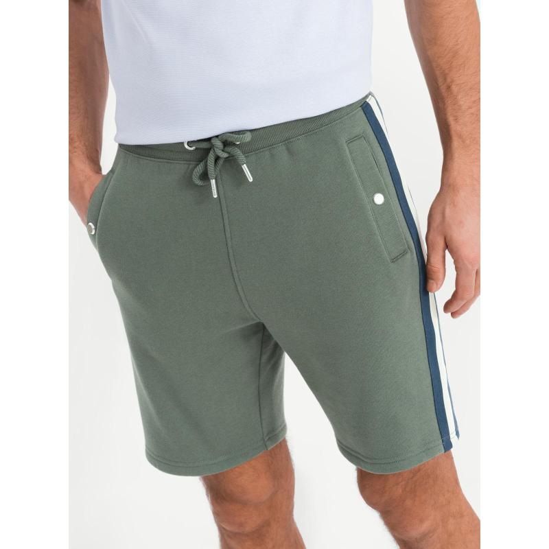 Unisex rövidnadrág húzózsinórral a derékrésznél - barna V16 OU-SRBC-0101