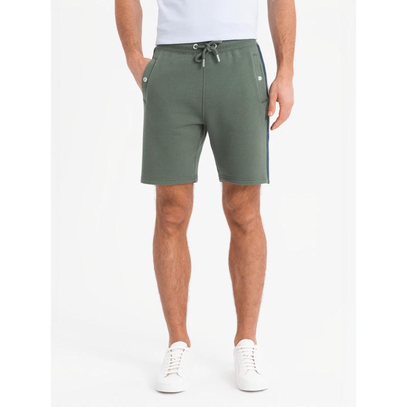 Unisex rövidnadrág húzózsinórral a derékrésznél - barna V16 OU-SRBC-0101