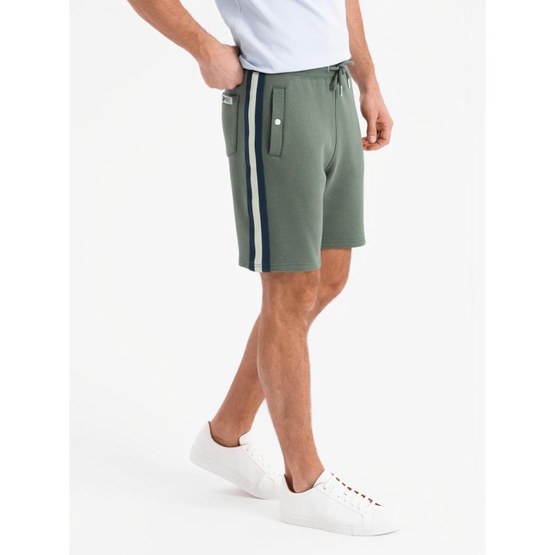 Unisex rövidnadrág húzózsinórral a derékrésznél - barna V16 OU-SRBC-0101