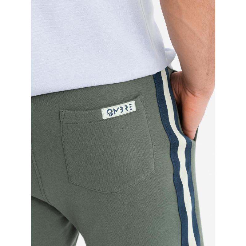 Unisex rövidnadrág húzózsinórral a derékrésznél - barna V16 OU-SRBC-0101