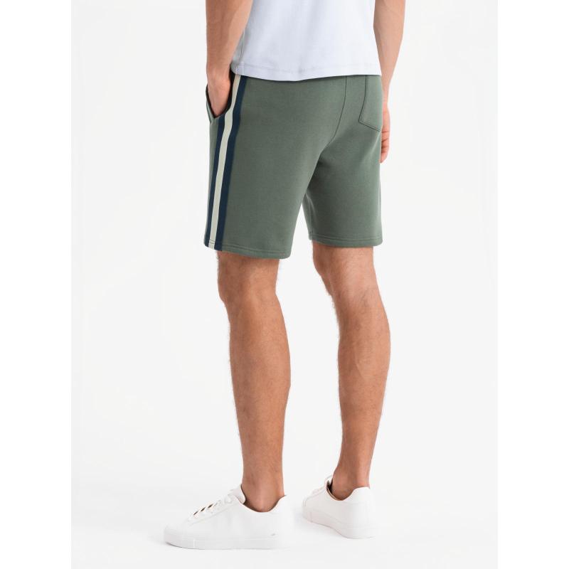 Unisex rövidnadrág húzózsinórral a derékrésznél - barna V16 OU-SRBC-0101