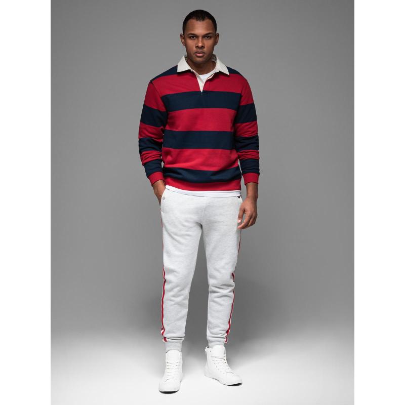 Férfi strukturált kötött melegítőnadrág - grafit V5 OM-PASK-0211