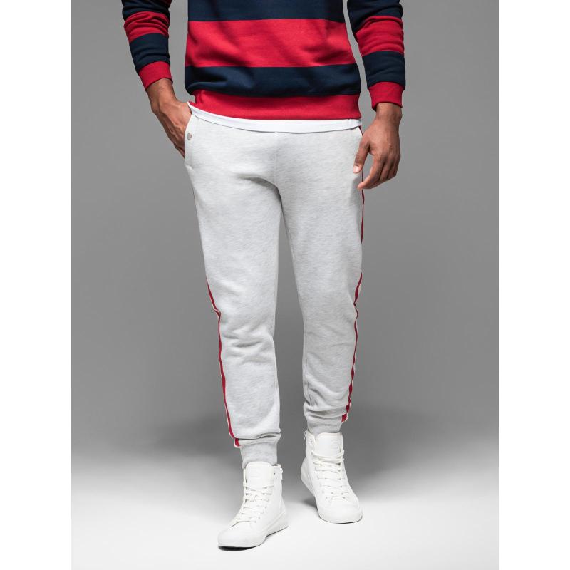 Férfi strukturált kötött melegítőnadrág - grafit V5 OM-PASK-0211