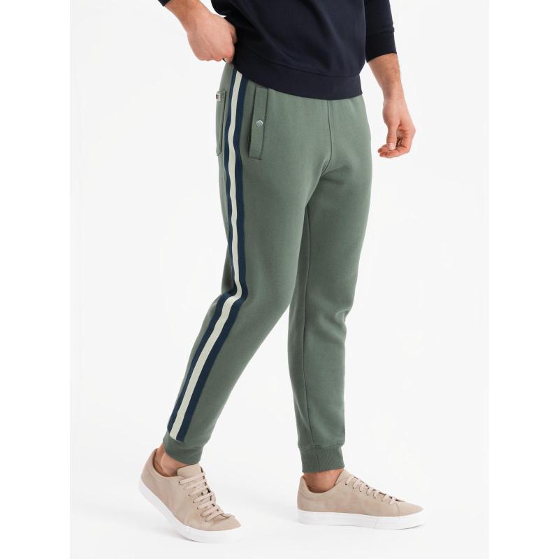 Pánske štruktúrované úpletové tepláky - grafitové V5 OM-PASK-0211