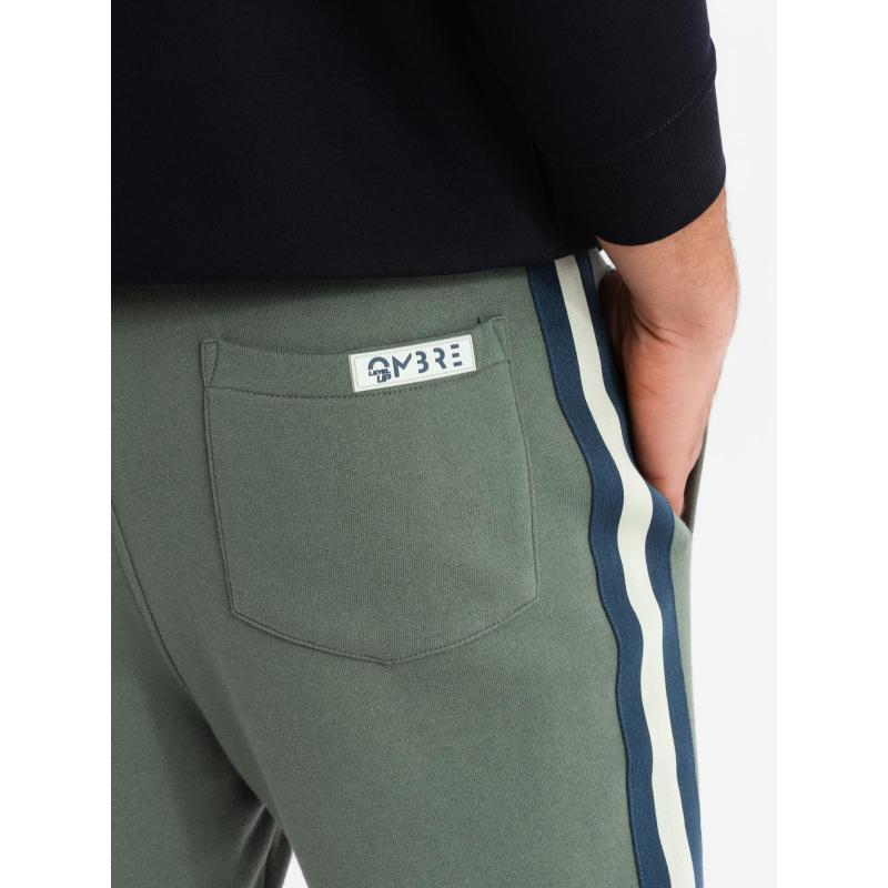 Pánske štruktúrované úpletové tepláky - grafitové V5 OM-PASK-0211