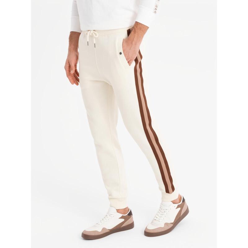 Pánske štruktúrované úpletové tepláky - grafitové V5 OM-PASK-0211