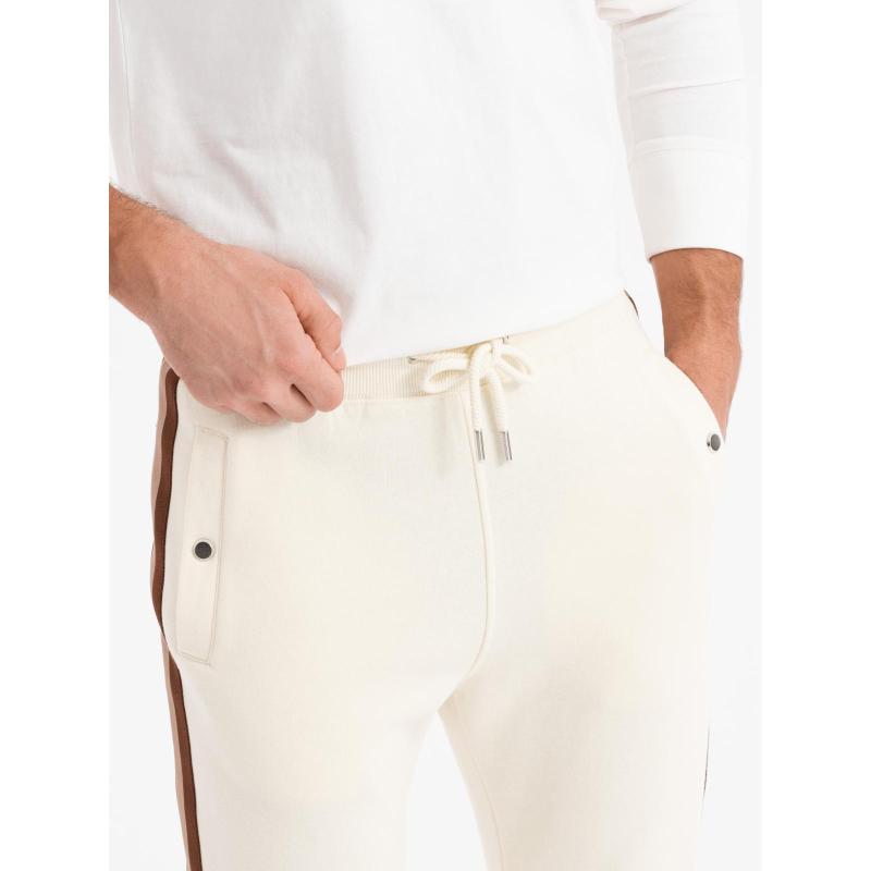 Pánske štruktúrované úpletové tepláky - grafitové V5 OM-PASK-0211