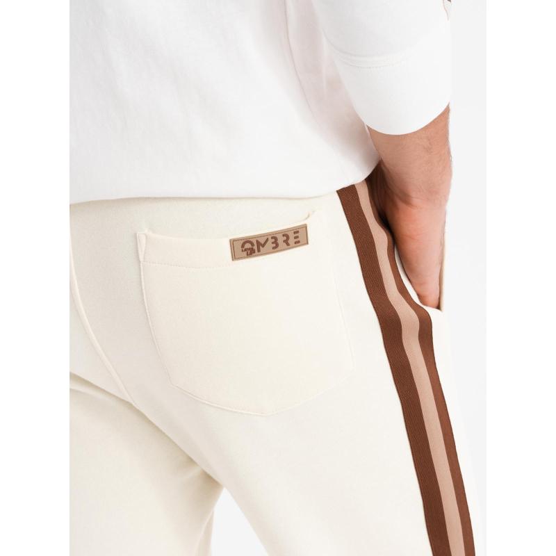 Pánske štruktúrované úpletové tepláky - grafitové V5 OM-PASK-0211