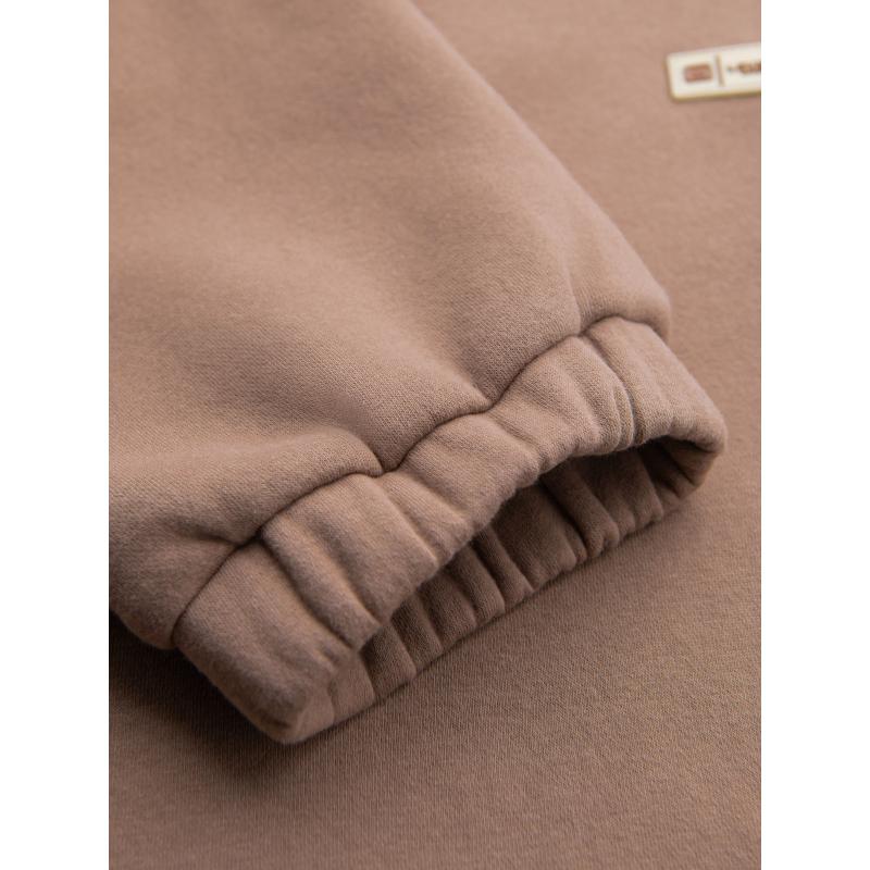 Pánské strukturované úpletové tepláky - hnědé V5 OM-PASK-0211