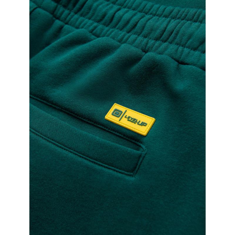 Pánske štruktúrované úpletové tepláky - zelené V5 OM-PASK-0211