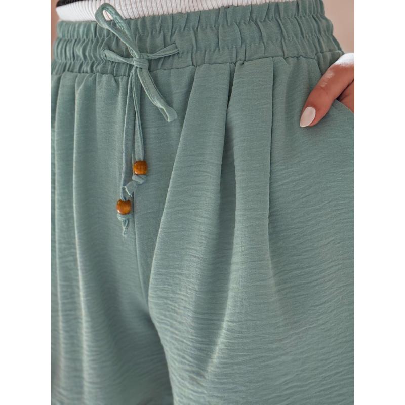 Női szövet rövidnadrág SUMMER TRIP zöld