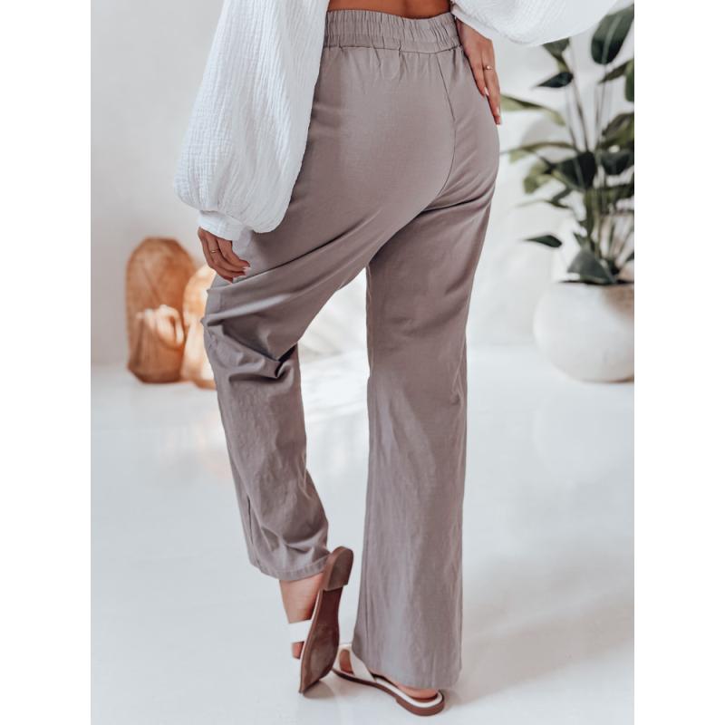 Dámské kalhoty s širokými nohavicemi BOHO DAY šedé